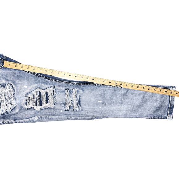 Victorious Ripped High-Rise Stretch Skinny Jeans Men's 36X32 - Picture 4 of 7